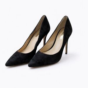 BCBGeneration Black Suede Pointed Toe Stiletto Pumps – Classic Heels size 9.5